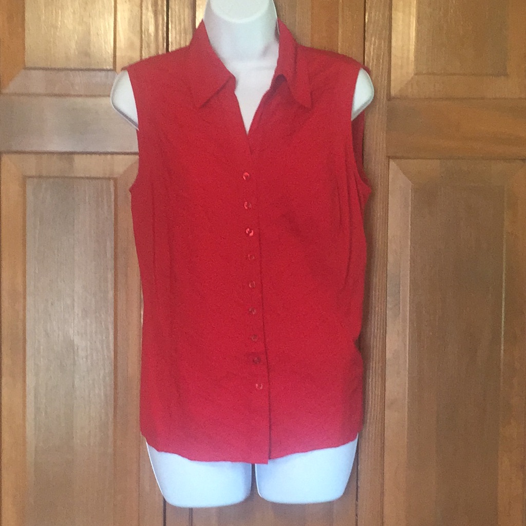 Lightweight Red Button Down